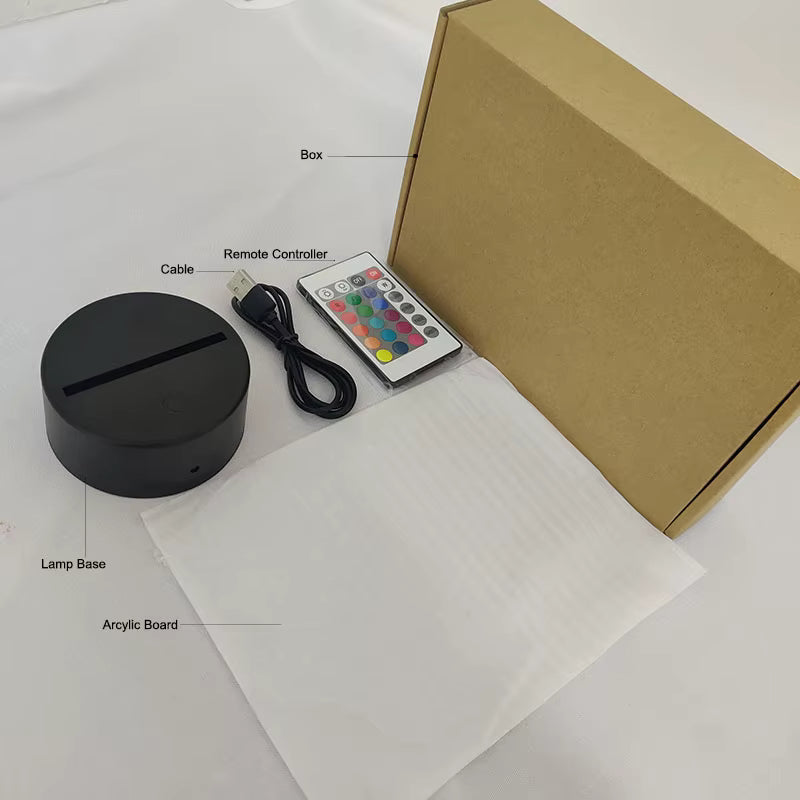 Sports Car 3d Illusion Lamp for Kids Bedroom Decor Nightlight - DeLeds