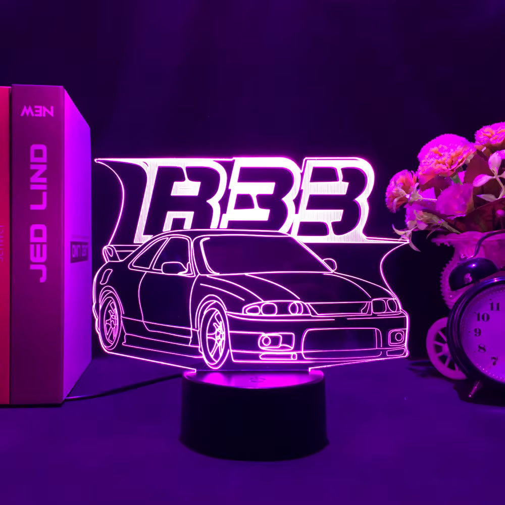 Sports Car 3d Illusion Lamp for Kids Bedroom Decor Nightlight - DeLeds